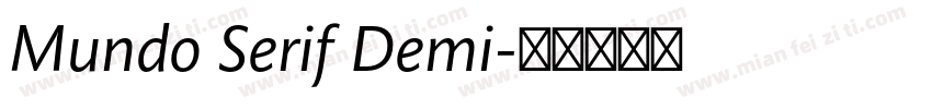 Mundo Serif Demi字体转换